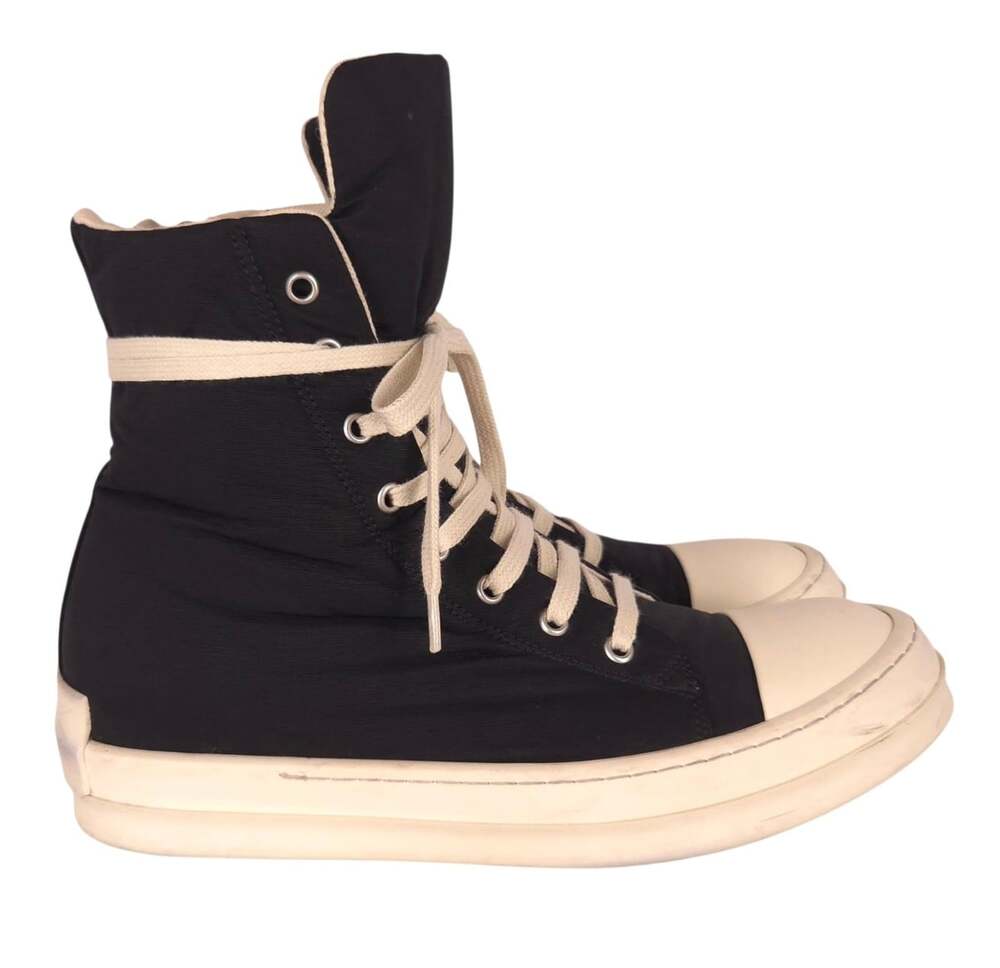 Rick Owens DRKSHDW Ramones High Top Sneakers US 8 EU 41 Mens Black Nylon $830